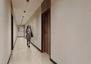 Korytarz w inwestycji Sadyba Spot, Warszawa Mokotów